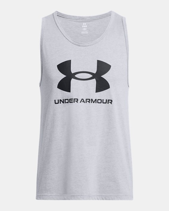 เสื้อกล้าม UA Sportstyle Logo สำหรับผู้ชาย in Gray image number 2